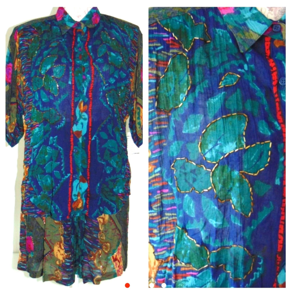 Groovy 1990s embellished short and top set